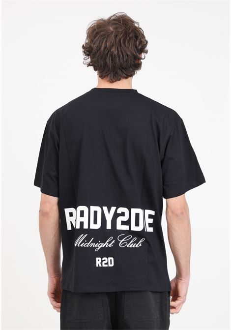 Black men's t-shirt with white logo print READY 2 DIE | R2D0502
